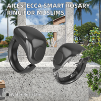 AilesTecca IOS Smart Electronic Rosary Intelligent Tally Counter OLED Display Compass Function IP67 Plastic Zikr Tasbeeh Ring