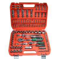 Bestseller - Kit d'outils de réparation automobile complet 108 pièces - Boîte rouge - Clé à douille à impact - Clé à cliquet - Acier à haute teneur en carbone - Poignée antidérapante - OEM