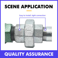 Raccord de tuyauterie en fonte malléable zingué avec filetage NPT pour eau et gaz, classe 150, basse pression