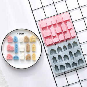 Moules à gâteau en silicone antiadhésifs sur le thème de la maison, de qualité alimentaire, réutilisables, mignons, en silicone magnétique pour chocolat, bonbons et glaces DIY - Product Image 4