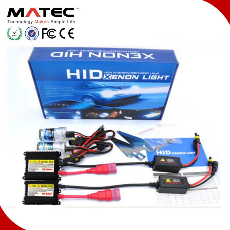 คุณภาพสูง H1 H3 H4 H7 H11 9005 9006 881 H4-3 9007-3 12V 35W 55W 75W Super Fast Bright Xenon HID Kit จากจีน