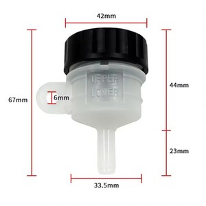 유니버설 오토바이 풋 리어 브레이크 마스터 실린더 탱크 오일 컵 플루이드 병 리저버 - Product Image 4