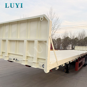 รถพ่วงพื้นเรียบสำหรับบรรทุกตู้คอนเทนเนอร์ขนาด 40 ฟุต 45 ฟุต 3 เพลา สำหรับงานหนัก ความยาว 13.6 เมตร ขาย - Product Image 2