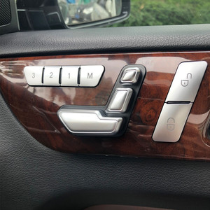 Cubiertas para botones de ajuste de asiento Xingbaiwang para Mercedes-Benz Clase C, E, GLK, GLA, CLS, ML, GL, de plástico ABS, estilo de lujo - Product Image 1