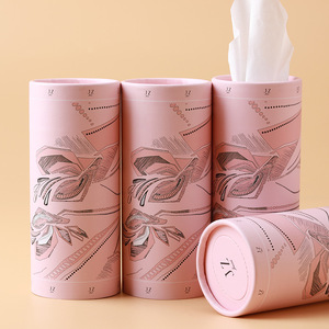 <span class=keywords><strong>Serviettes</strong></span> en papier avec Logo personnalisé Restaurant porte-papier Tube conteneur rond mouchoirs <span class=keywords><strong>de</strong></span> voiture - Product Image 2