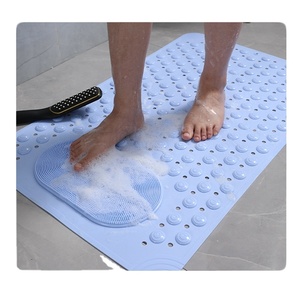 Machine Washable <strong>Plastic</strong> Pvc Bathroom Shower <strong>Bath</strong> Mat With Drain Holes