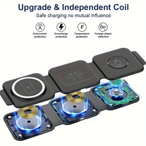 ที่ชาร์จไร้สายแบบ3 in 1พับได้เครื่องชาร์จแม่เหล็กแบบไร้สาย15W อเนกประสงค์ใหม่2025 - Product Image 6