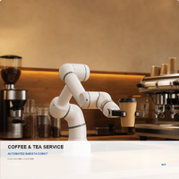 MZD Barista Robot 6 Eksenli İşbirlikçi Cobot Kahve Makinesi Robot Kolu 5kg Taşıma Kapasiteli Yeni Perakende Hizmeti