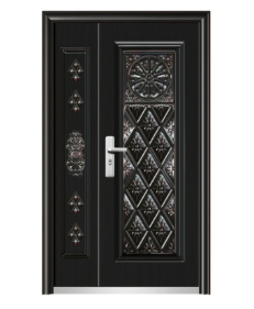 ประตูเหล็กทางเข้าบ้านภายนอก ทนไฟ ปลอดภัย ผลิตตามสั่ง - Product Image 3