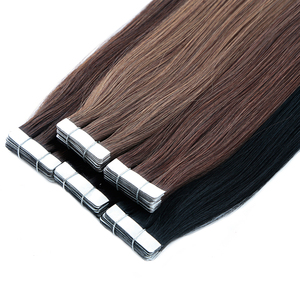 Extensiones de Cabello Remy Ruso de Doble Trama al por Mayor, Estilo Liso Sedoso y Ondulado, con Cinta Invisible para Hombres y Mujeres - Product Image 4