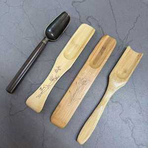 <b>Spoon</b> Modern Minimalist Natural Bamboo Wood Tea Scoop for Loose Leaf Teas, <b>Coffee</b> Logo Customization - Product Image 4