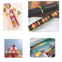 IMEE Custom Luxury Black 8-12 Stück 31x5,2x5 lange Macaron Fancy Chocolate Folding Paper Box Valentinstag Geschenk box