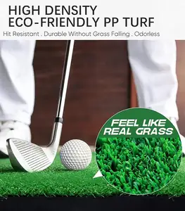 Tapete artificial antiderrapante para golfe, tapete de golfe para ambientes internos e externos, treinador de balanço e verde para prática de golfe
