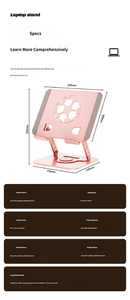 Custom logo Premium Laptop <b>Stand</b> Foldable Rotating Universal Metal Laptop <b>Stand</b> - Product Image 3