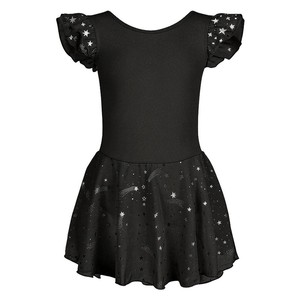 Justaucorps de ballet à manches volantées pour petites filles, jupe en mousseline scintillante, tenue de danse et de gymnastique pour enfants, costume d'entraînement - Product Image 6