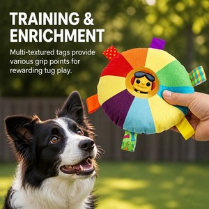 Juguete de Peluche Colorido y Sonoro para Perros y Gatos, Resistente a Mordidas, para Discos Voladores, Interactivo, para Uso en Exteriores - Product Image 4