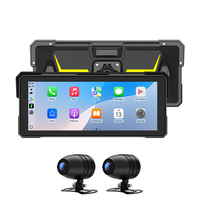 Portátil 10,63 pulgadas impermeable inalámbrico pantalla táctil GPS para coches Fácil instalación Android Auto cámaras duales DVR navegación