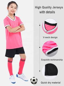 2023 пользовательские чистые футбольные майки для детей красно-белые сублимационные футбольные рубашки быстросохнущая спортивная одежда - Product Image 6