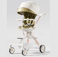 Poussette pour bébé à double barre, cadre en alliage d'aluminium avec repose-pieds caché, pliable, 0-3 ans, plusieurs couleurs disponibles