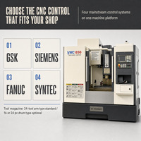 Centre d'usinage vertical CNC VMC650, commande GSK Fanuc SYNTEC, rigueur élevée, pièces moulées, 16 outils ATC