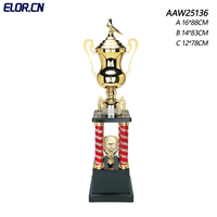 Trophée de football ELOR avec logo personnalisé, récompenses sportives en or, argent et bronze, Coupe d'Italie des Champions avec un couvercle en forme de colombe de la paix