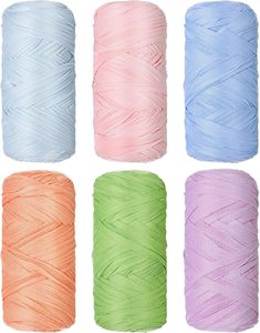 Big Roll Polyester Fiber Fancy Cotton Yarn for Shirts Handmade Woven Crochet Bag T-Shirt Yarn 400g Roll - Product Image 1