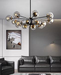 En iyi fiyat Modern lüks avize Led tavan aydınlatma amerikan tasarım cam restorasyon raliving kolye oturma odası için - Product Image 2