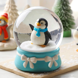 Nhựa Thủ Công Mỹ Nghệ Động Vật Quả Cầu Tuyết Đáng Yêu Chim Cánh Cụt Nhỏ Quả Cầu Tuyết Trẻ Em Quà Tặng - Product Image 3