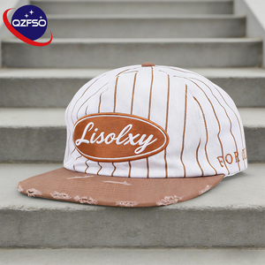 Casquette de baseball personnalisée QZFSO avec broderie couleur, patch brodé, snapback, effet vieilli - Product Image 1