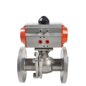 COVNA Air Actuated Valve DN40วาล์วสแตนเลสสตีลอัตโนมัติพร้อมหน้าแปลนพร้อมตัวกระตุ้นนิวเมติก