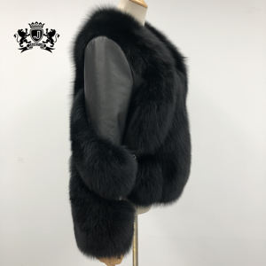 JANEFUR-Chaqueta de piel de zorro con cuello en V, chaqueta cálida y suelta de talla real, estilo informal, novedad de <span class=keywords><strong>2022</strong></span> - Product Image 2