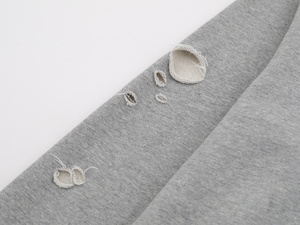 All'ingrosso cotone 100% 400G sovradimensionato rivetto lavato buco rotto felpe da <span class=keywords><strong>uomo</strong></span> <span class=keywords><strong>con</strong></span> <span class=keywords><strong>cappuccio</strong></span> Streetwear <span class=keywords><strong>con</strong></span> Logo ricamato - Product Image 5
