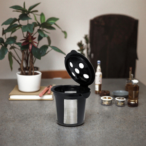 Kapsul Kopi K-Cup Warna Kustom yang Dapat Digunakan Kembali, Baja Tahan Karat 304, Pod Kopi untuk Mesin Keurig - Product Image 1