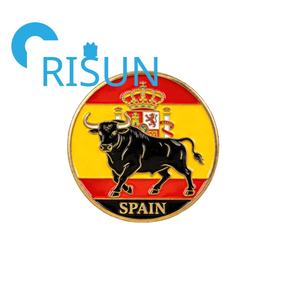 Monedas de Reto Personalizadas de Metal Esmaltado 3D al por Mayor, Souvenir de <span class=keywords><strong>Madrid</strong></span>, España, Monedas de Lucha de Toros Españolas - Product Image 6