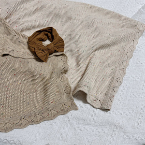 Reversible atmungsaktive gehäkelte <span class=keywords><strong>Baby</strong></span> decke Vintage Erbstück Swaddle Holding <span class=keywords><strong>Baby</strong></span> Strick decke Zeug Sicherheits decke - Product Image 5