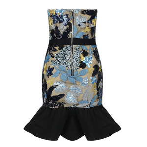 <span class=keywords><strong>Abito</strong></span> <span class=keywords><strong>da</strong></span> donna floreale <span class=keywords><strong>da</strong></span> <span class=keywords><strong>cerimonia</strong></span> con paillettes ricamate <span class=keywords><strong>abito</strong></span> aderente senza spalline - Product Image 5