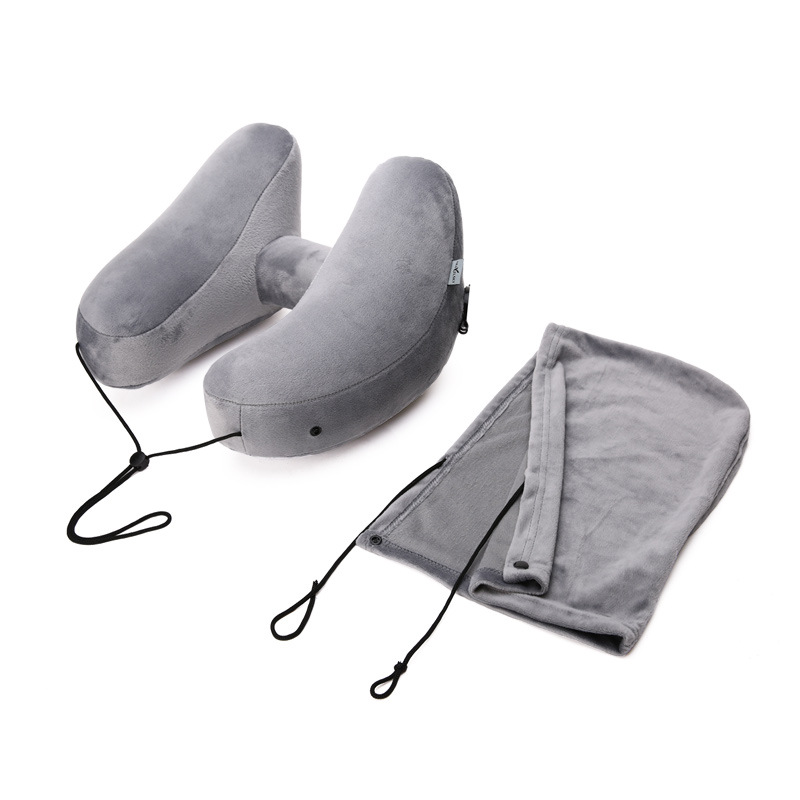 Funda de almohada en forma de H gris claro