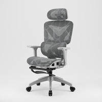 Nouveau design Dossier tissu Mesh Office Meeting Visitor Ergonomique Task Desk Chair avec repose-pieds
