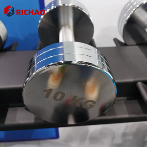 Haltères en acier chromé pour gym à domicile 1kg 2kg 3kg 4kg 5kg 6kg 7kg 8kg 9kg 10kg Haltères en acier inoxydable - Product Image 5