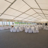 Tente transparente avec structure en aluminium, sur mesure pour 500 personnes, tente de mariage en plein air, tente de fête, chapiteau en verre transparent pour événements