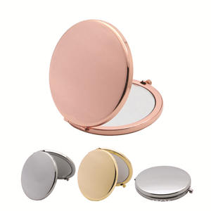Miroir de maquillage de poche personnalisé en or rose pour demoiselle d'honneur, cadeau de mariage - Product Image 2