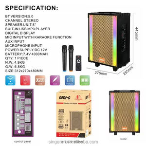 GD-909A Portable Bluetooth karaoké haut-parleur haut Volume carré danse Audio Mobile Performance maison extérieur haute batterie DC - Product Image 4