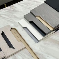 Poignées de tiroir et de porte de placard invisibles en alliage d'aluminium pour cuisine, chambre, salle de bain, extérieur, modernes et personnalisées