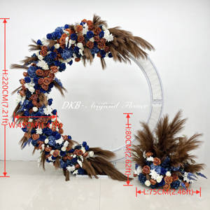 Décoration de fond de fleurs multicolores artificielles personnalisées en usine pour la maison décorations de fête de noël toile de fond de mariage - Product Image 2