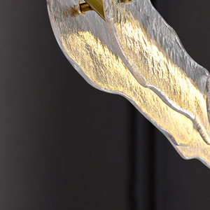 Nordic Modern Minimalist Glass Crystal Chandelier Light Luxury Restaurant <b>Bar</b> Counter Reception Area Showroom Long Pendant Light - Product Image 3