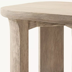Tavolino Laterale RH Lagos in Teak con Piano Poligonale Irregolare, Gambe Curve Robuste, Venature Naturali, Stile Moderno Minimalista, Tavolino da Caffè per Esterni, Durevole - Product Image 5