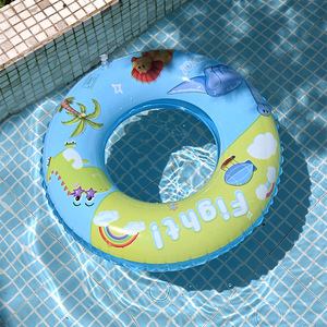 Children's Inflatable Swimming Ring Cartoon Dinosaur Double Airbag Float For Pool Use - Product Image 3