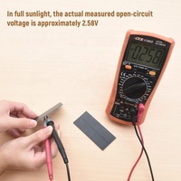 Panneau solaire monocristallin 2,5 V, efficacité 19%-20%, éclairage solaire de jardin et charge de batterie, plaques rectangulaires
