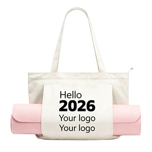 Bolsa de Lona Personalizada con Logotipo para Mujer, Gran Capacidad, Porta Esterilla de Yoga, Bolsa de Playa de Algodón, Accesorio de Moda - Product Image 1
