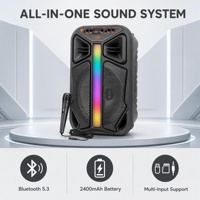 Süper Bas Kablosuz BT Hoparlör Stereo Karaoke Parti DJ Hoparlörü Ev Sinema Sistemi Hoparlörü